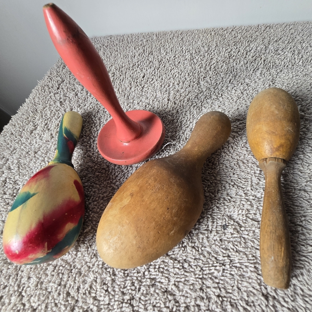 Vintage Four Wooden Sock Darners - Picture 4 of 9